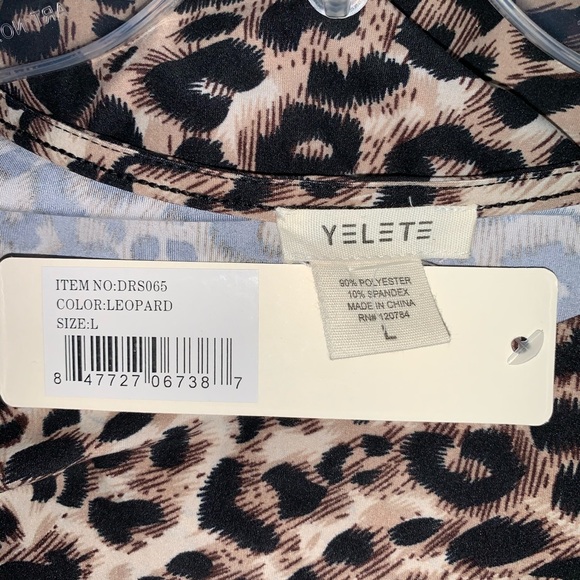 Yelete Leopard Print Maxi Dress Sz S - Picture 6 of 6